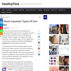 4 Most Important Types Of Iron Test