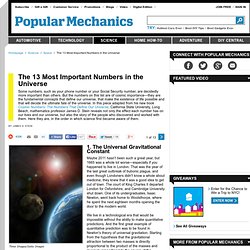 The 13 Most Important Numbers in the Universe - James D. Stein's Cosmic Numbers