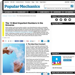 The 13 Most Important Numbers in the Universe - James D. Stein's Cosmic Numbers