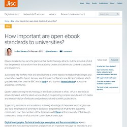 How important are open ebook standards to universities?
