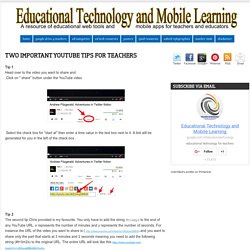 Two Important YouTube Tips for Teachers