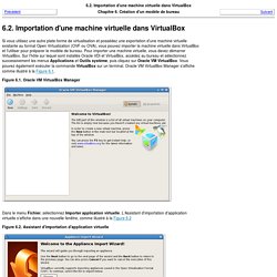 6.2. Importation d'une machine virtuelle dans VirtualBox