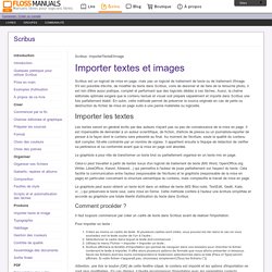 Importer-Texte-Et-Image / Scribus