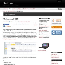 The Imposing INDEX - Excel Hero Blog