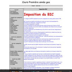 Imposition BIC