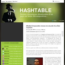 [Redite] L’impossible mission de sécurité d’un État impotent (à lire de préférence sur le site)