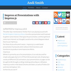 Impress at Presentations with Impress.js – AndiSmith.com