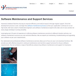 Best Software Maintenance and Support Services