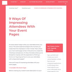 9 Ways Of Impressing Attendees With Your Event Pages