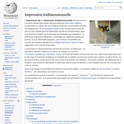 Impression tridimensionnelle - Wikipédia