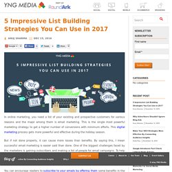 5 Impressive List Building Strategies You Can Use in 2017 - YNG Media Blog