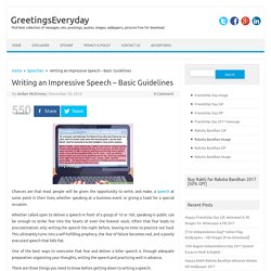 Writing an Impressive Speech - Basic Guidelines - GreetingsEveryday