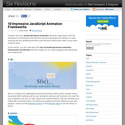 10 Impressive JavaScript Animation Frameworks