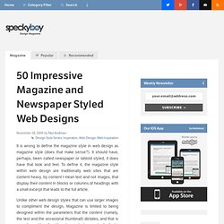 50 Impressive Magazine and Newspaper Styled Web Designs