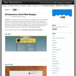 30 Impressive vCard Web Designs