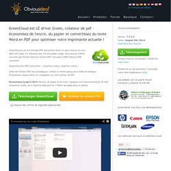 Convert Word to PDF, de ObviousIdea, Convertir doc au format PDF GreenCloud imprimante