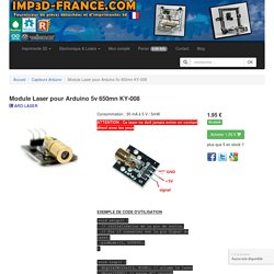 Module Laser pour Arduino 5v 650mn KY-008 - pieces detachees imprimante impression 3D imp3d france