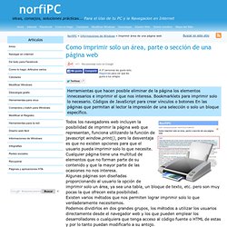 Como imprimir solo un area, parte o seccion de una pagina web.
