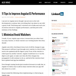 11 Tips to Improve AngularJS Performance