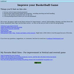 Improve your Basketball Game