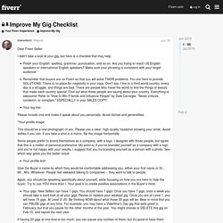 Improve My Gig Checklist - Improve My Gig - Fiverr Forum