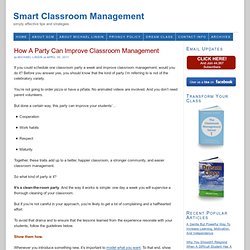 How A Party Can Improve Classroom Management