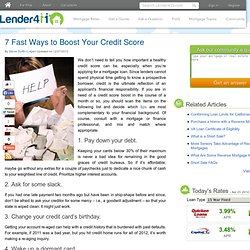 Fast Ways to Improve Credit Score - Lender411.com