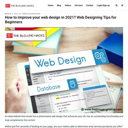 How to improve your web design in 2021? Web Designing Tips for Beginners