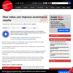 How video can improve ecommerce results