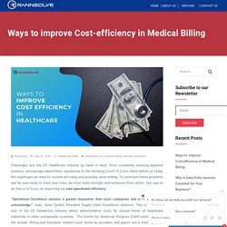 Ways to improve Cost-efficiency in Medical Billing - Rannsolve