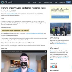 How to improve your cold email response rates