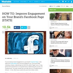 HOW TO: Improve Engagement on Your Brand's Facebook Page [STATS]