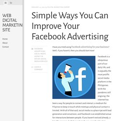 Simple Ways You Can Improve Your Facebook Advertising