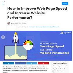 How to Improve Web Page Speed and Increase Website Performance?