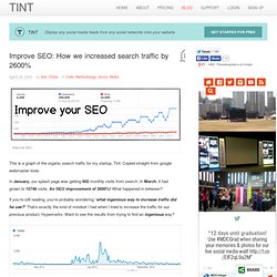 Improve SEO: How we increased our search traffic by 2600%