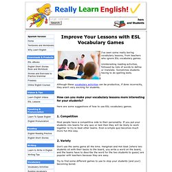 Improve Your Lessons with ESL Vocabulary Games