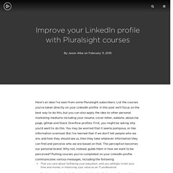 Improve your LinkedIn profile with Pluralsight courses