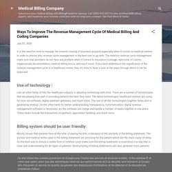 Ways To Improve The Revenue Management Cycle Of Medical Billing And Coding Companies