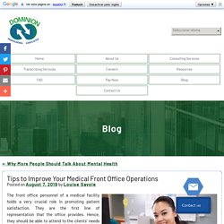 Tips to Improve Your Medical Front Office Operations