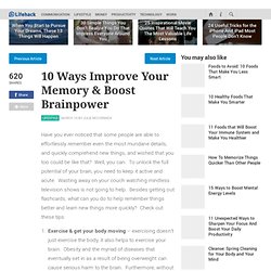 10 Ways Improve Your Memory & Boost Brainpower