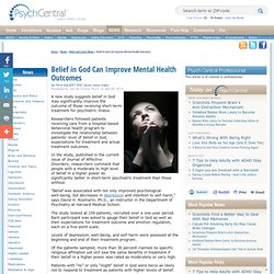 Belief in God Can Improve Mental Health Outcomes