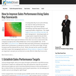 How to Improve Sales Performance With Sales Rep Scorecards