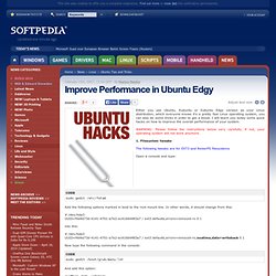 Improve Performance in Ubuntu Edgy
