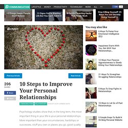 10 Steps to Improve Your Personal Relationships