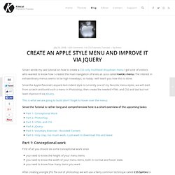 Create an apple style menu and improve it via jQuery
