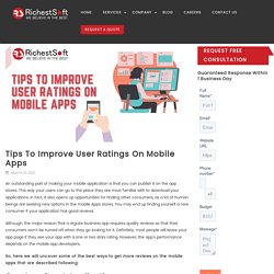 Tips to Improve User Ratings On mobile Apps