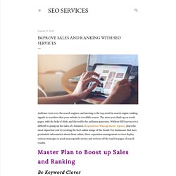 Improve Sales and Ranking with SEO Services