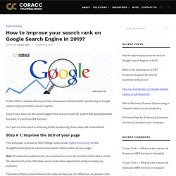 How to Improve your search rank on Google Search Engine in 2019?