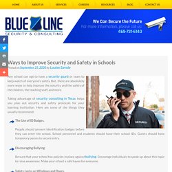 Ways to Improve Security and Safety in Schools