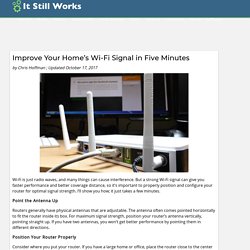 Improve Your Home’s Wi-Fi Signal in Five Minutes